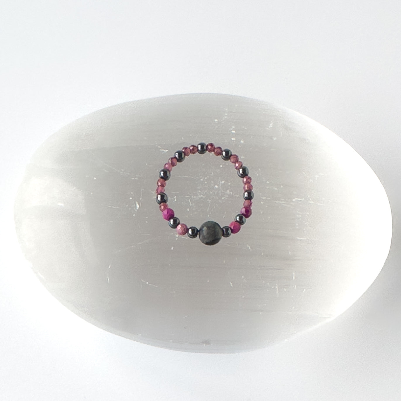 Aquarius birthstone Healing Crystal ring for Strength and Courage