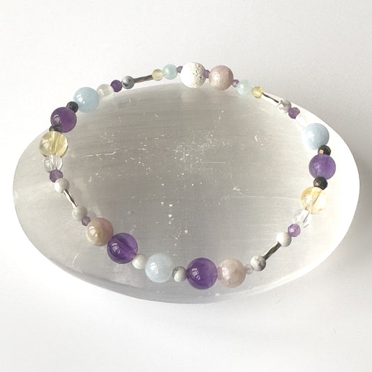 Aries birthstone Healing Crystal bracelet for Calm and Anxiety relief