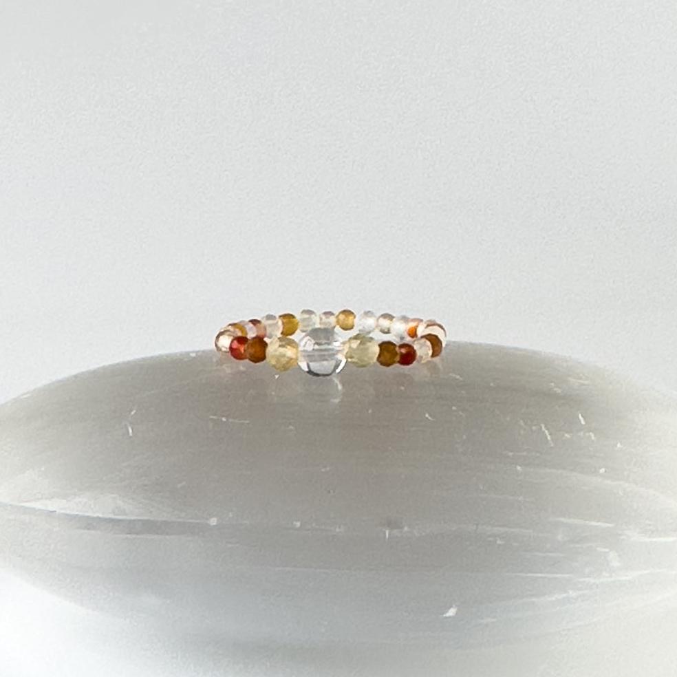 Aries birthstone Healing Crystal ring for Strength and Courage