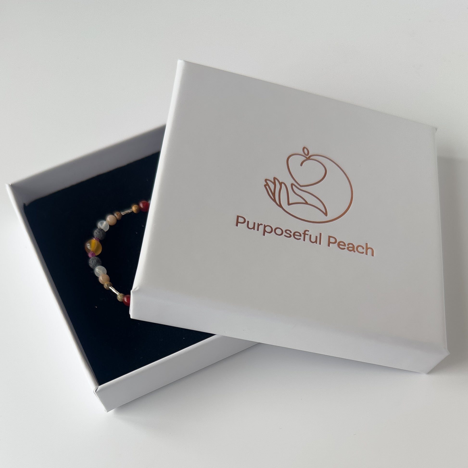 Cancer Healing Crystal bracelet for Willpower in branded Purposeful Peach box