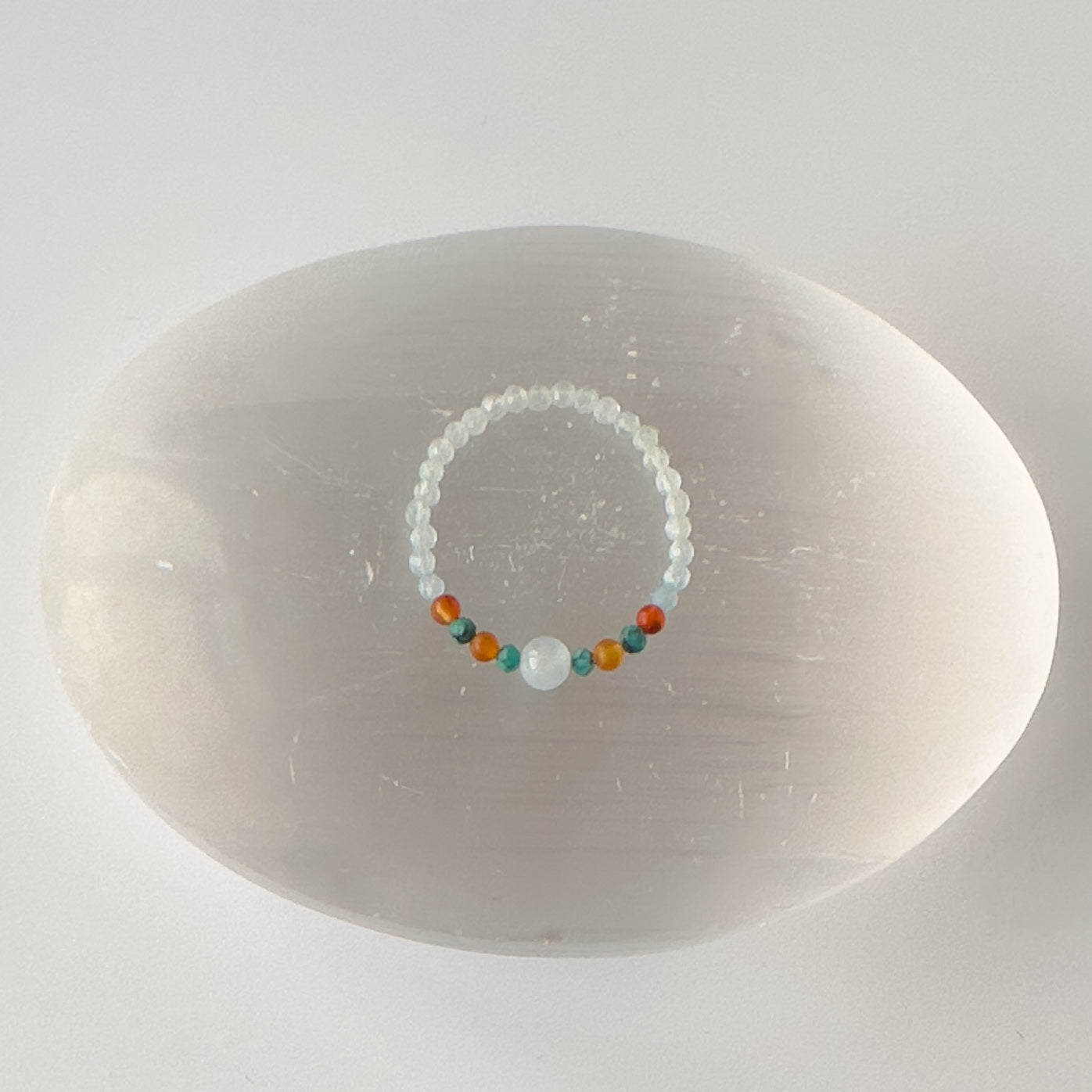 Cancer birthstone Healing Crystal ring for Strength and Courage