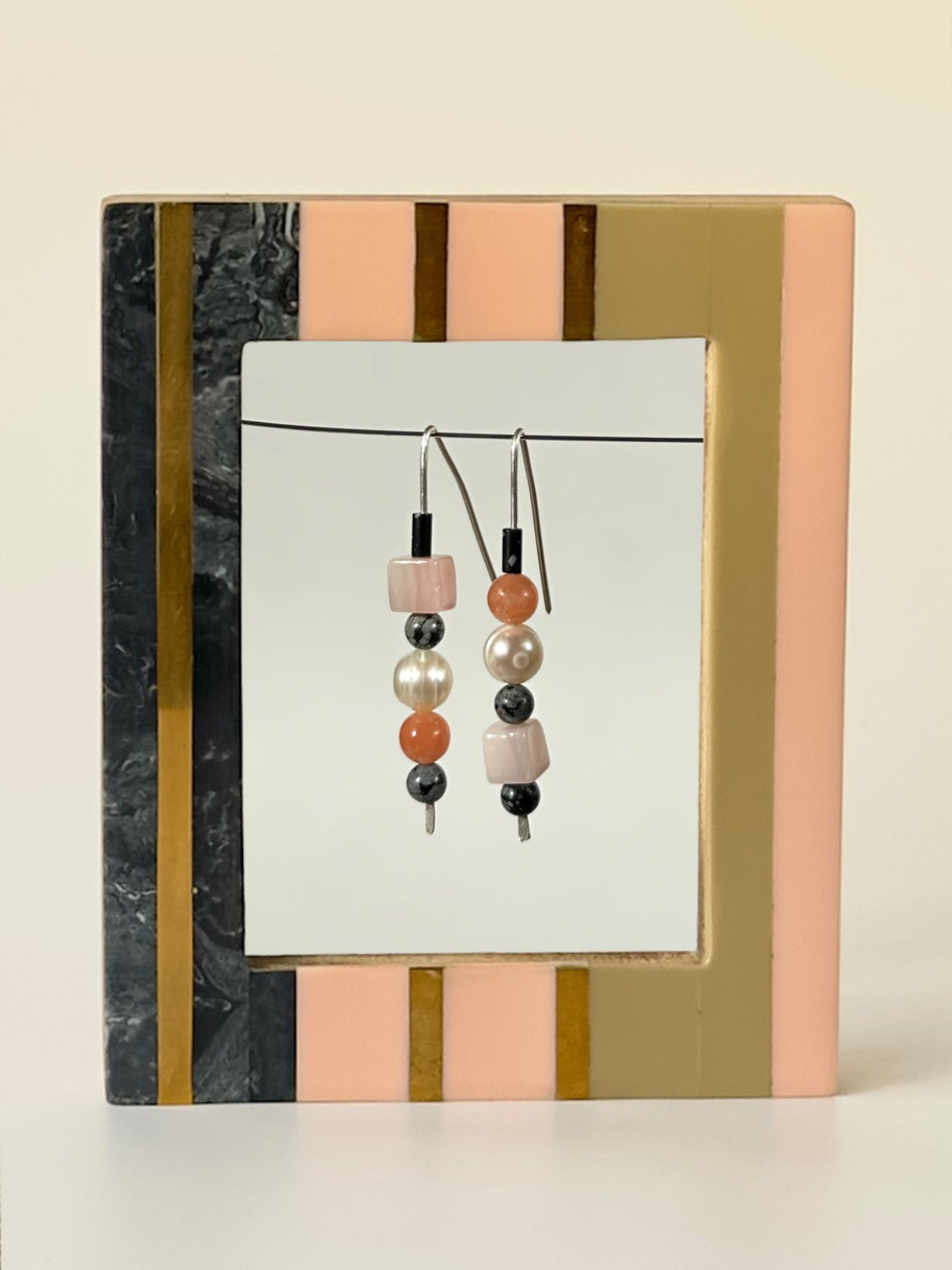 Cancer birthstone Healing crystal earrings for stress relief