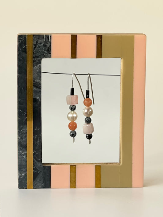 Cancer birthstone Healing crystal earrings for stress relief