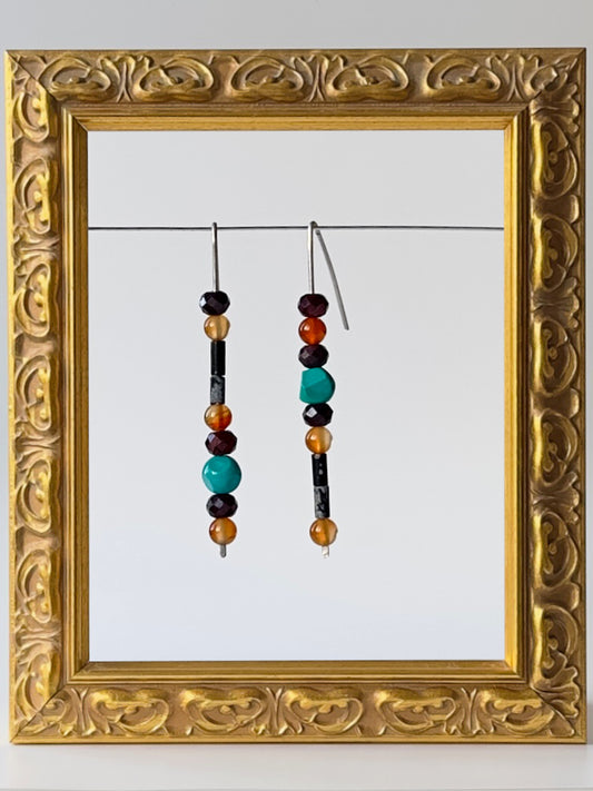 Capricorn birthstone Healing crystal earrings for Strength and Courage