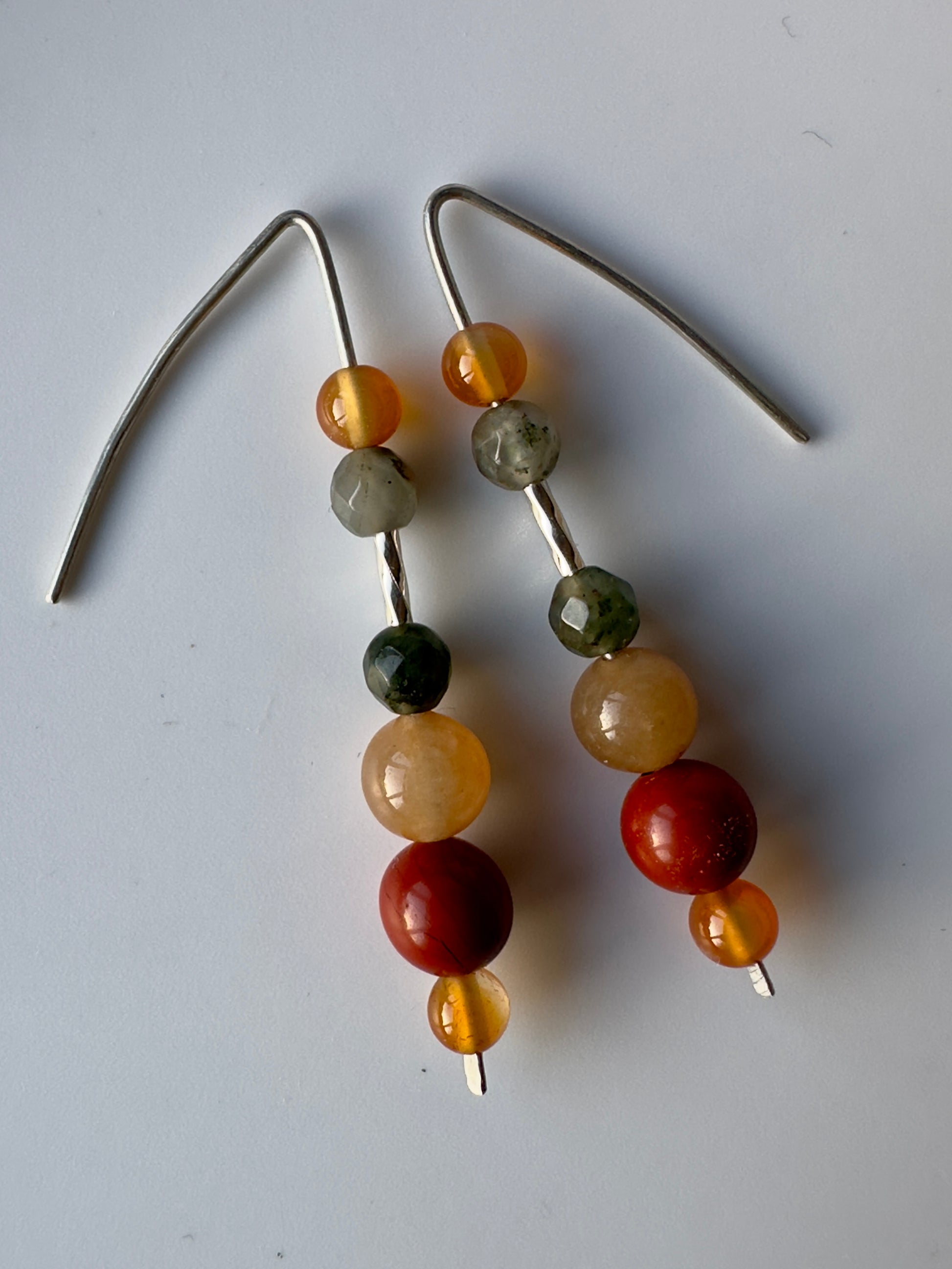 Aries birthstone Healing Crystal earrings for strength and courage