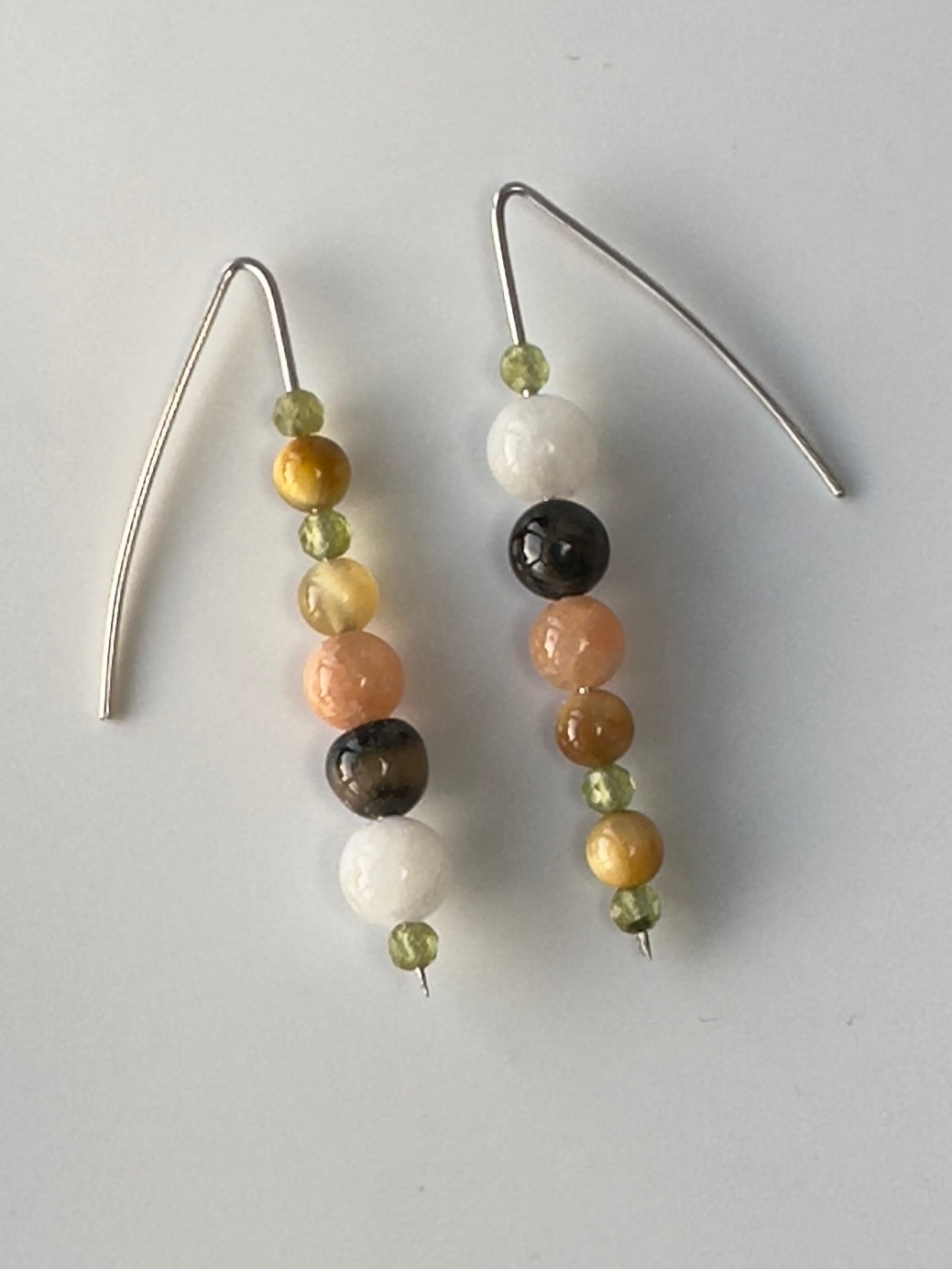 Gemini birthstone healing crystal earrings for calm and stress relief