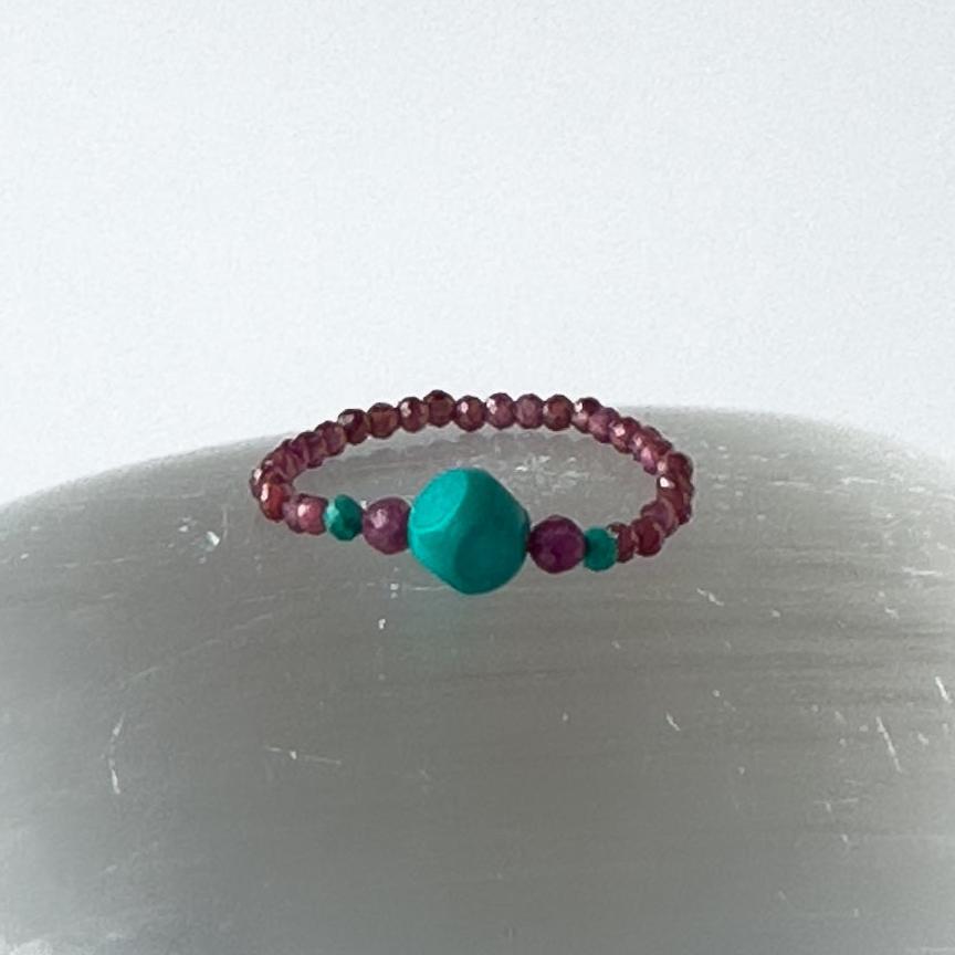 Courage Birthstone Healing Crystal Ring for Leo, Capricorn, Sagittarius & Scorpio