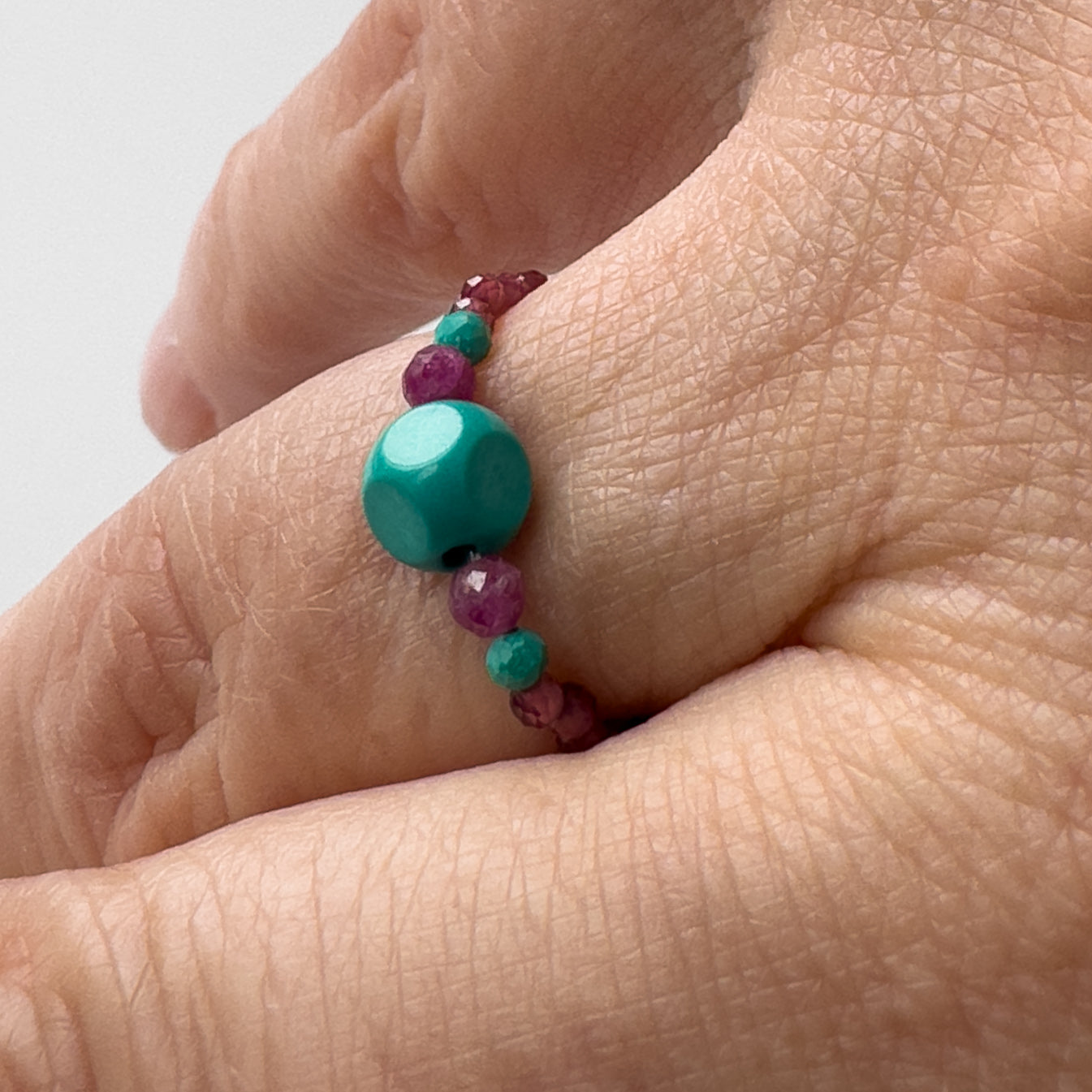 Courage Healing Crystal Ring for Leo, Capricorn, Sagittarius & Scorpio on finger