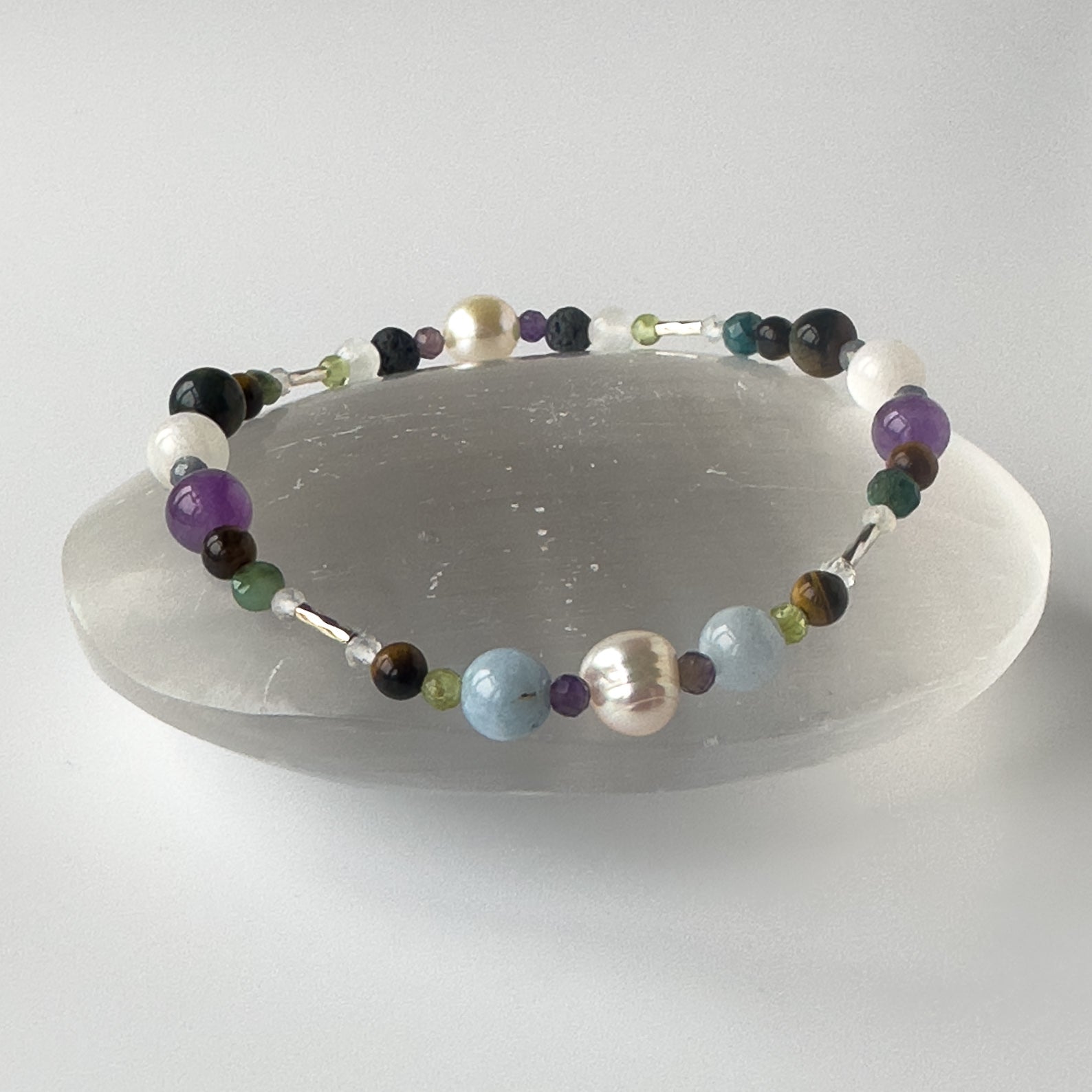 Gemini birthstone Healing Crystal bracelet for Calm & Stress relief
