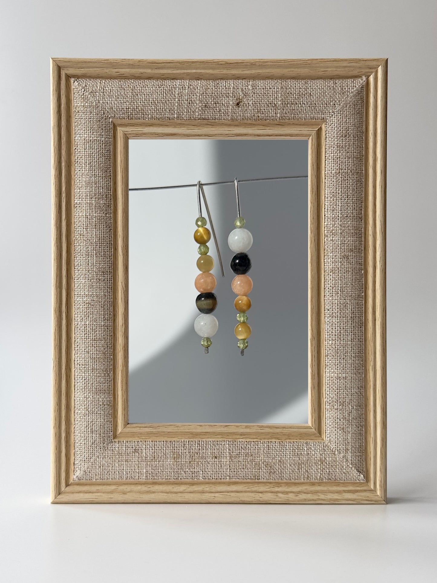 Gemini birthstone Healing crystal earrings for Stress Relief