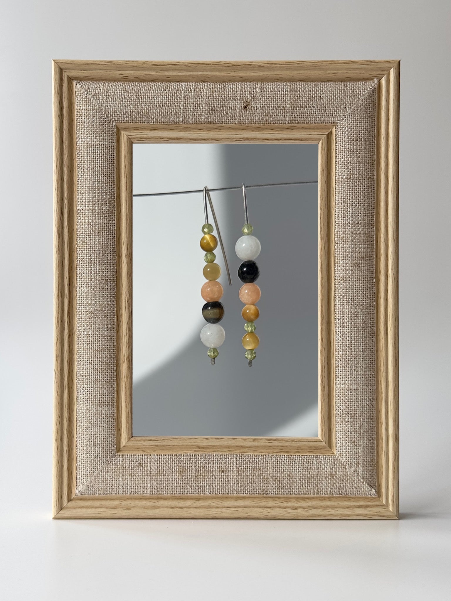 Gemini birthstone Healing crystal earrings for Stress Relief