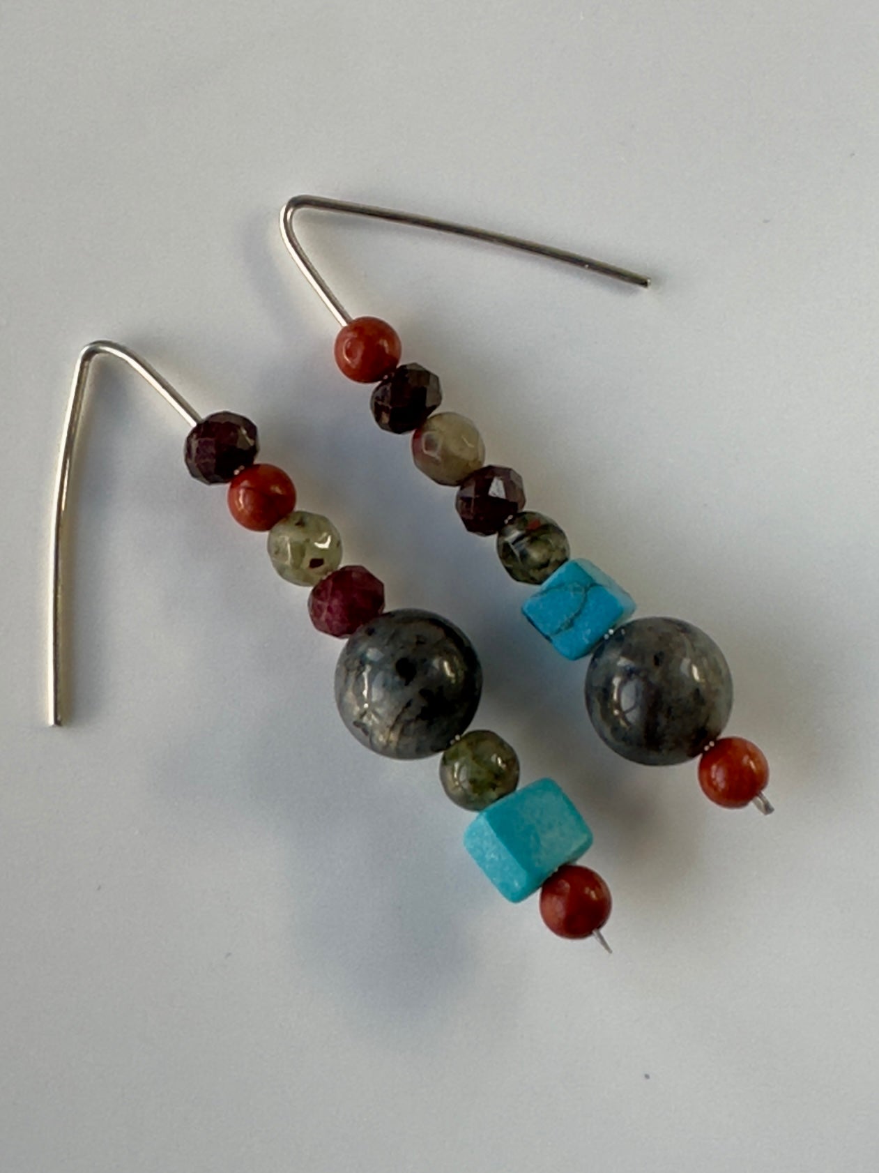 Aquarius birthstone Healing Crystal earrings for Strength and Courage