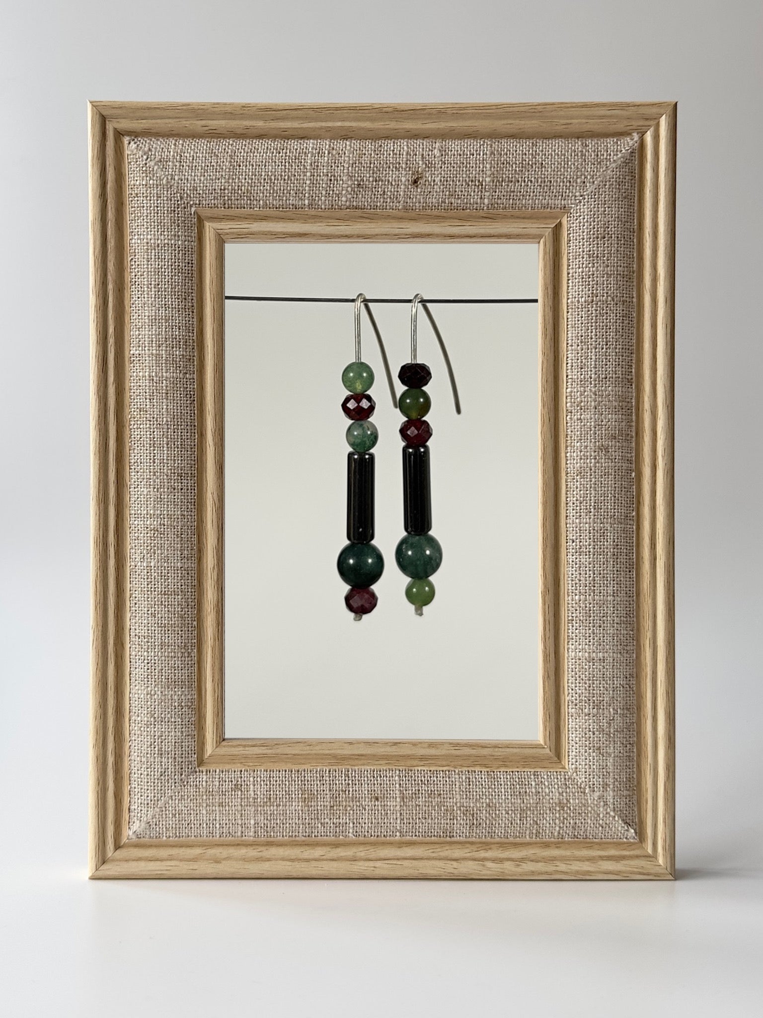 Healing crystal earrings with Aquarius birthstones