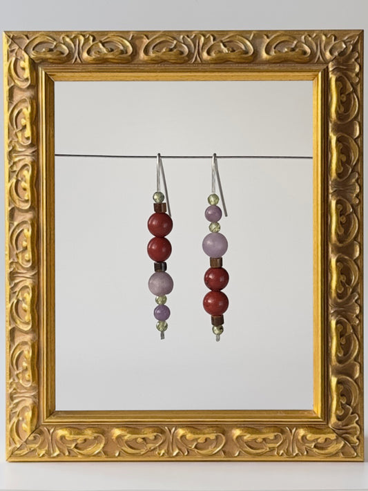 Healing crystal earrings using Libra birthstones