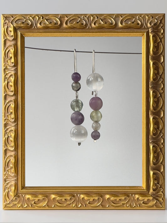 Healing crystal earrings using Pisces birthstones