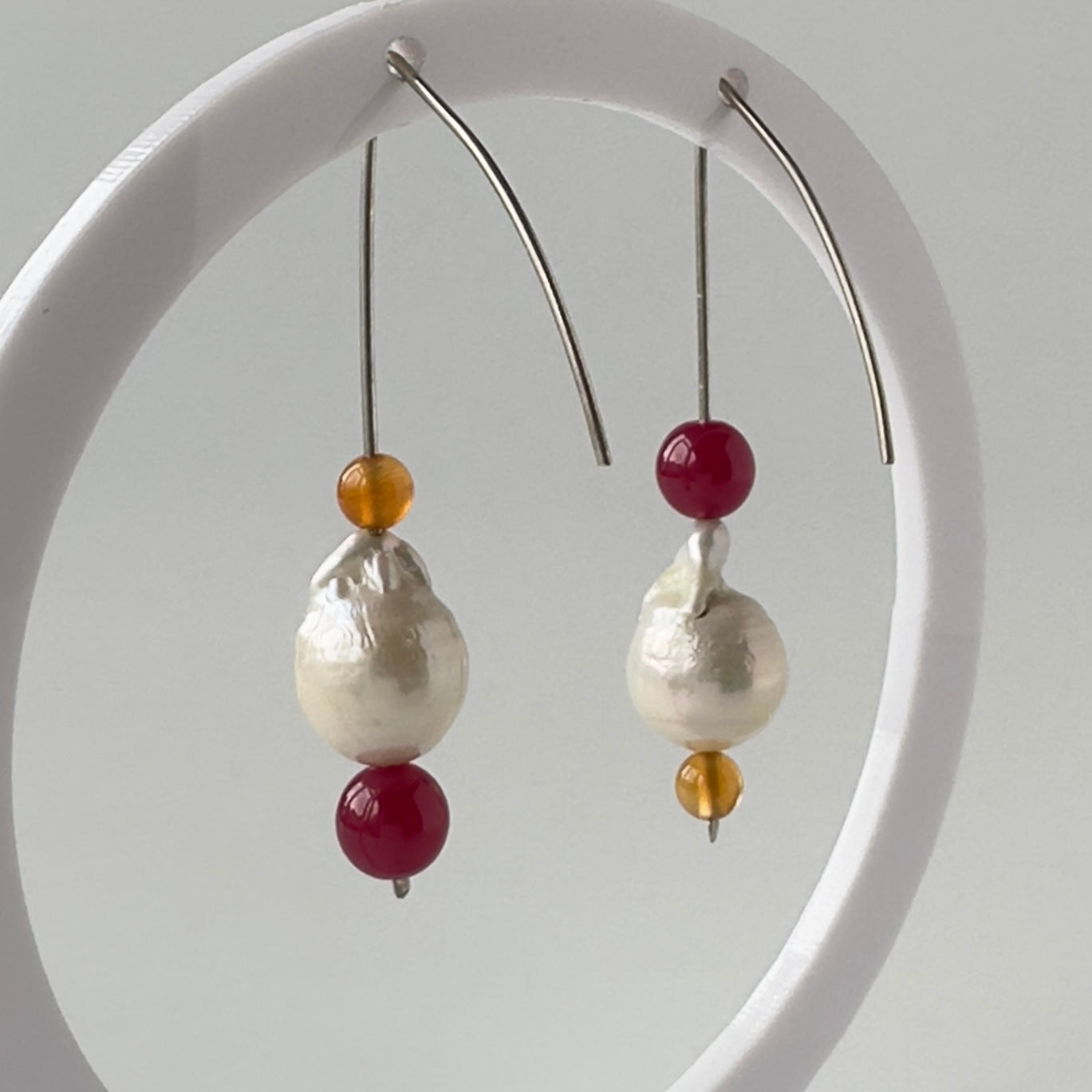 Healing Crystal & Sterling Silver Earrings for Strength & Courage