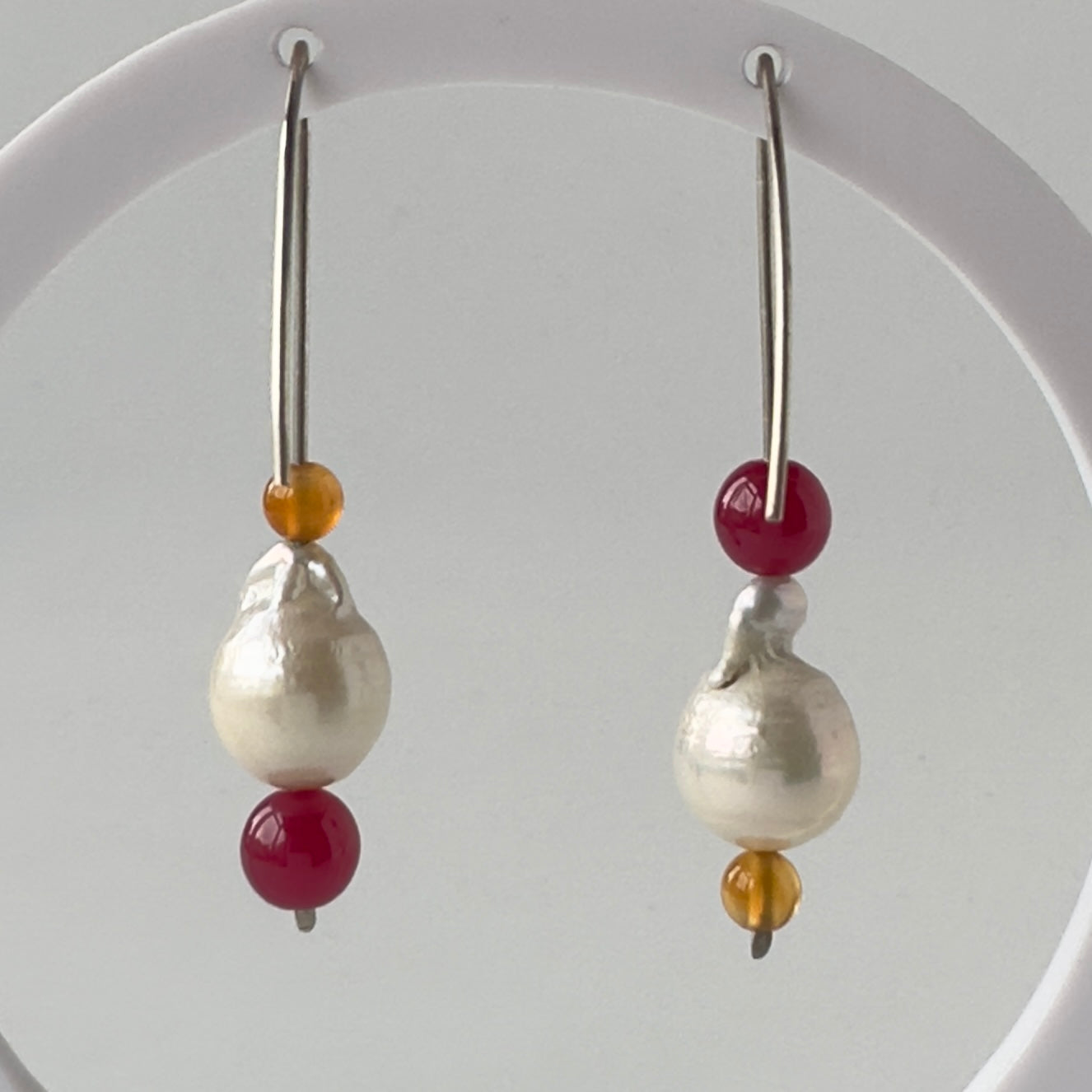 Healing Crystal & Sterling Silver Earrings for Strength & Courage