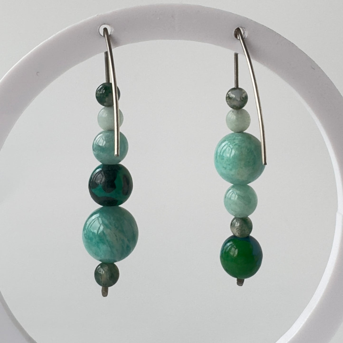 Healing Crystal & Sterling Silver Earrings for Stress Relief