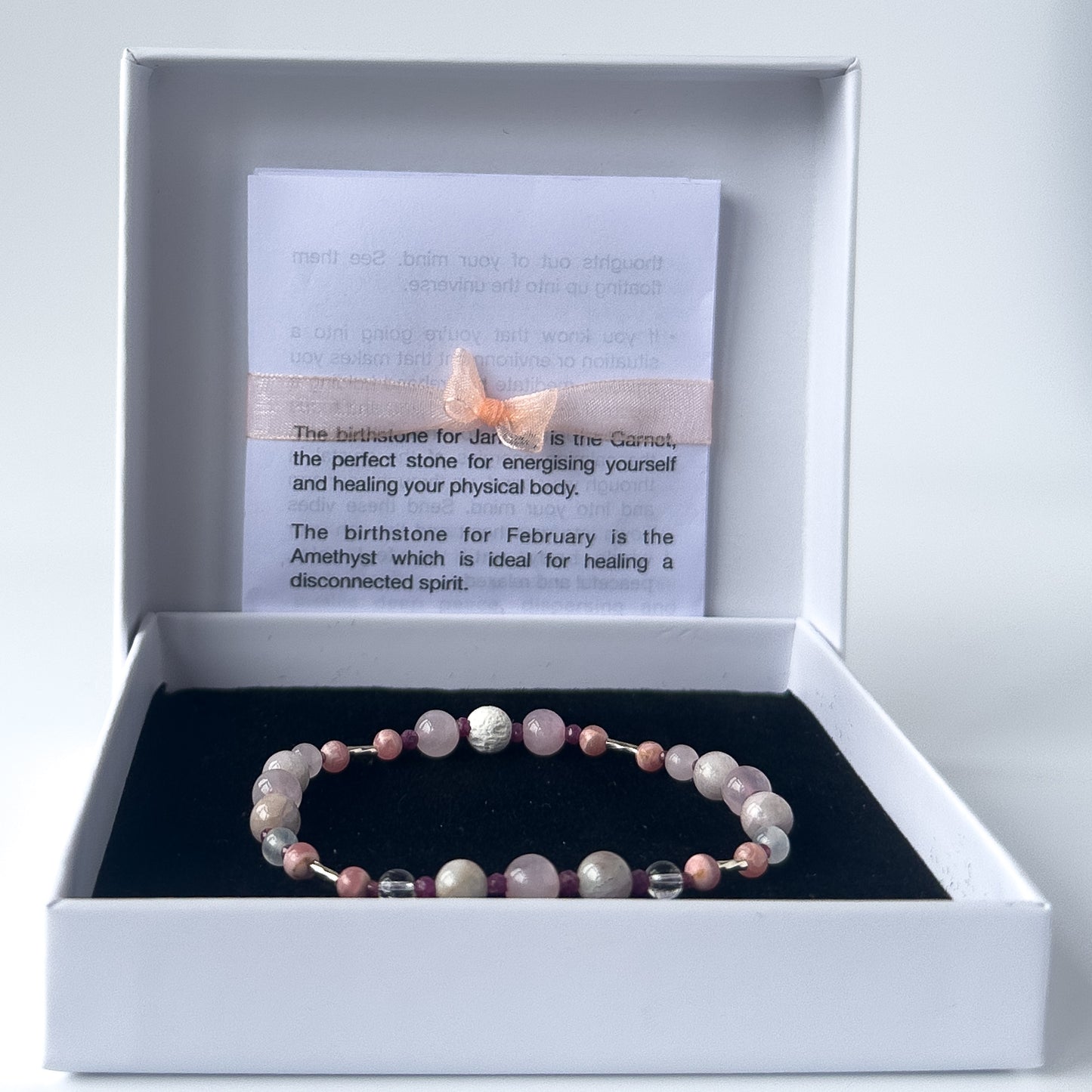 Leo Birthstone Healing Crystal bracelet for Love and Compassion in box