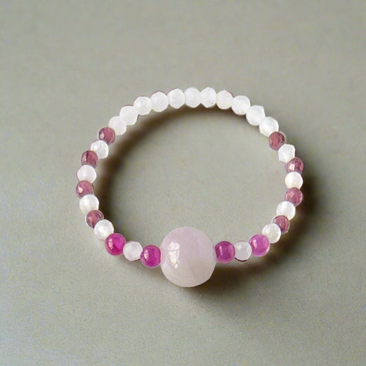 Leo birthstone Healing Crystal ring for Love and Compassion