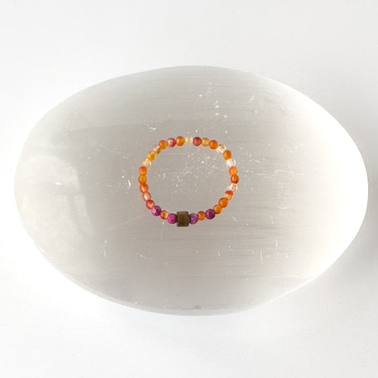 Libra birthstone Healing Crystal ring for Strength and Courage