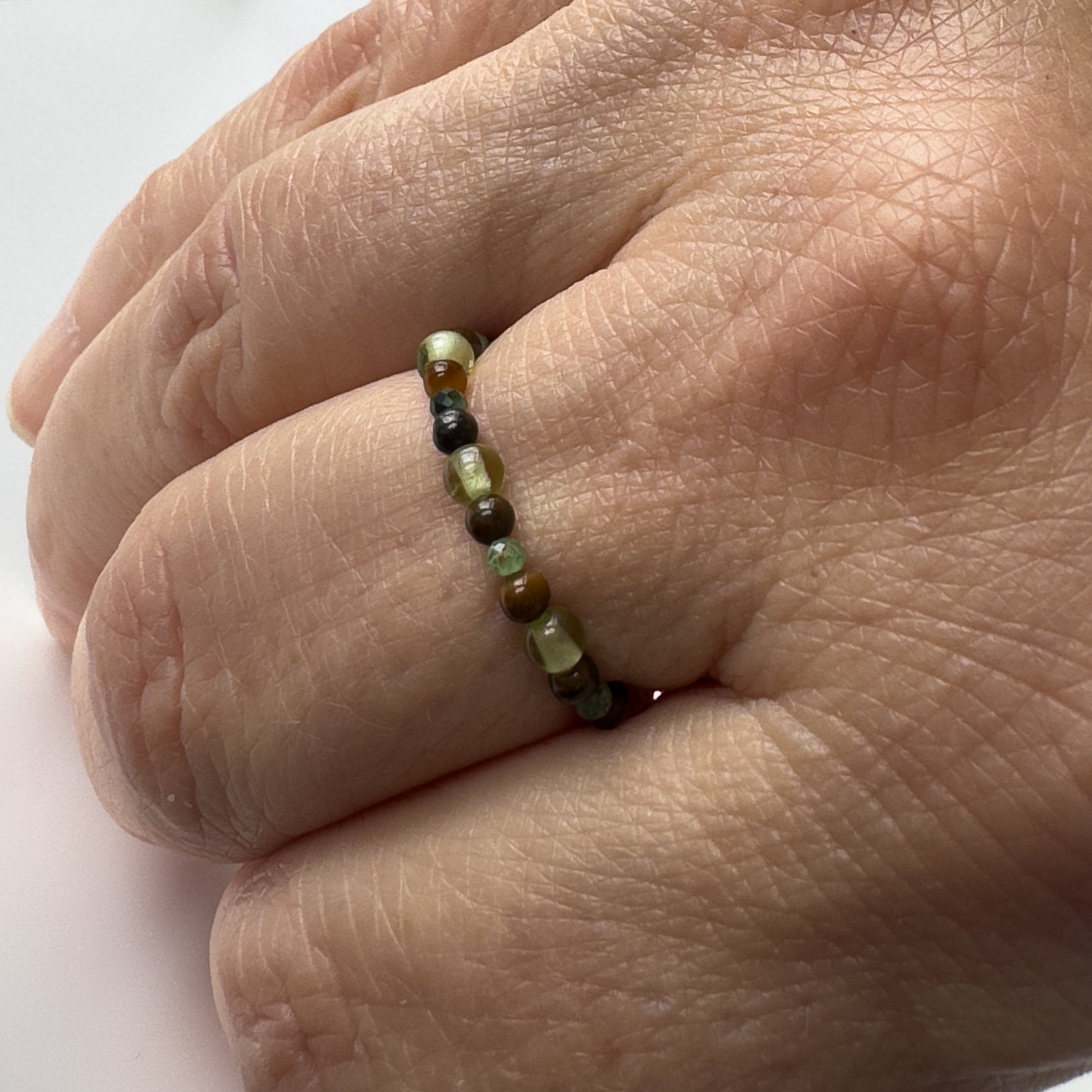 Love And Compassion Healing Crystal ring for Libra, Gemini, Leo or Pisces on finger