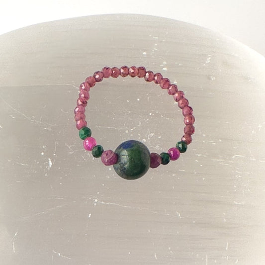 Love and Compassion Healing Crystal ring for Sagittarius or Capricorn