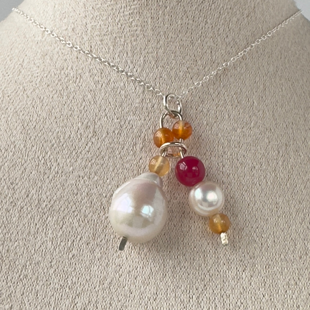 Healing Crystal & Sterling Silver Pendant for Strength and Courage with 18” chain