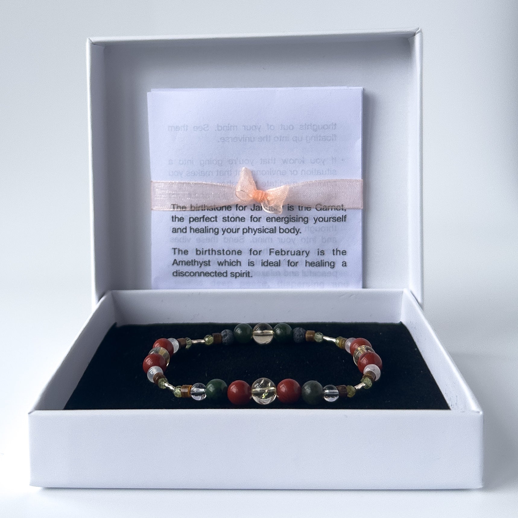 Pisces Birthstone Healing Crystal bracelet for Love and Compassion in box