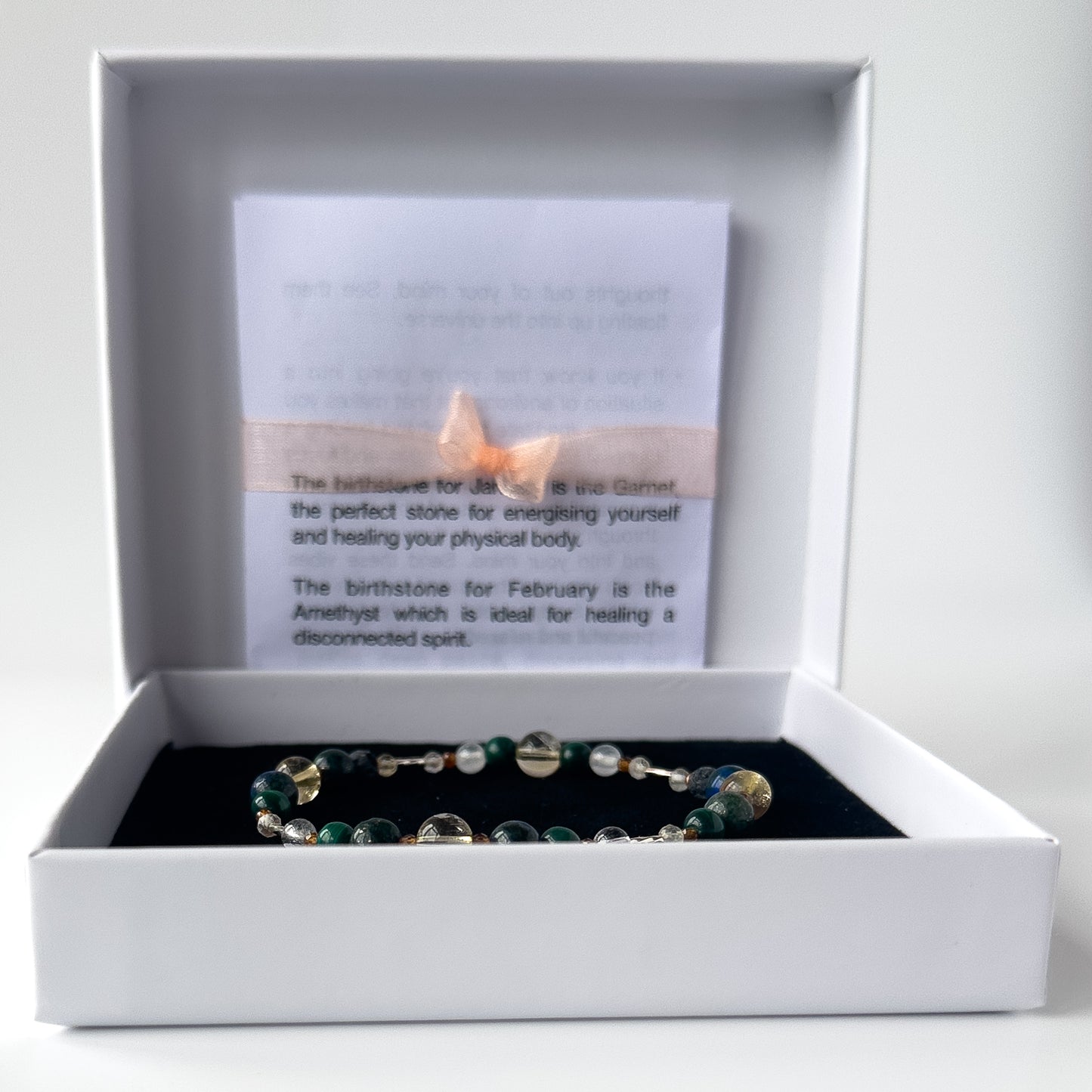 Sagittarius birthstone Healing Crystal bracelet for Love and Compassion in box