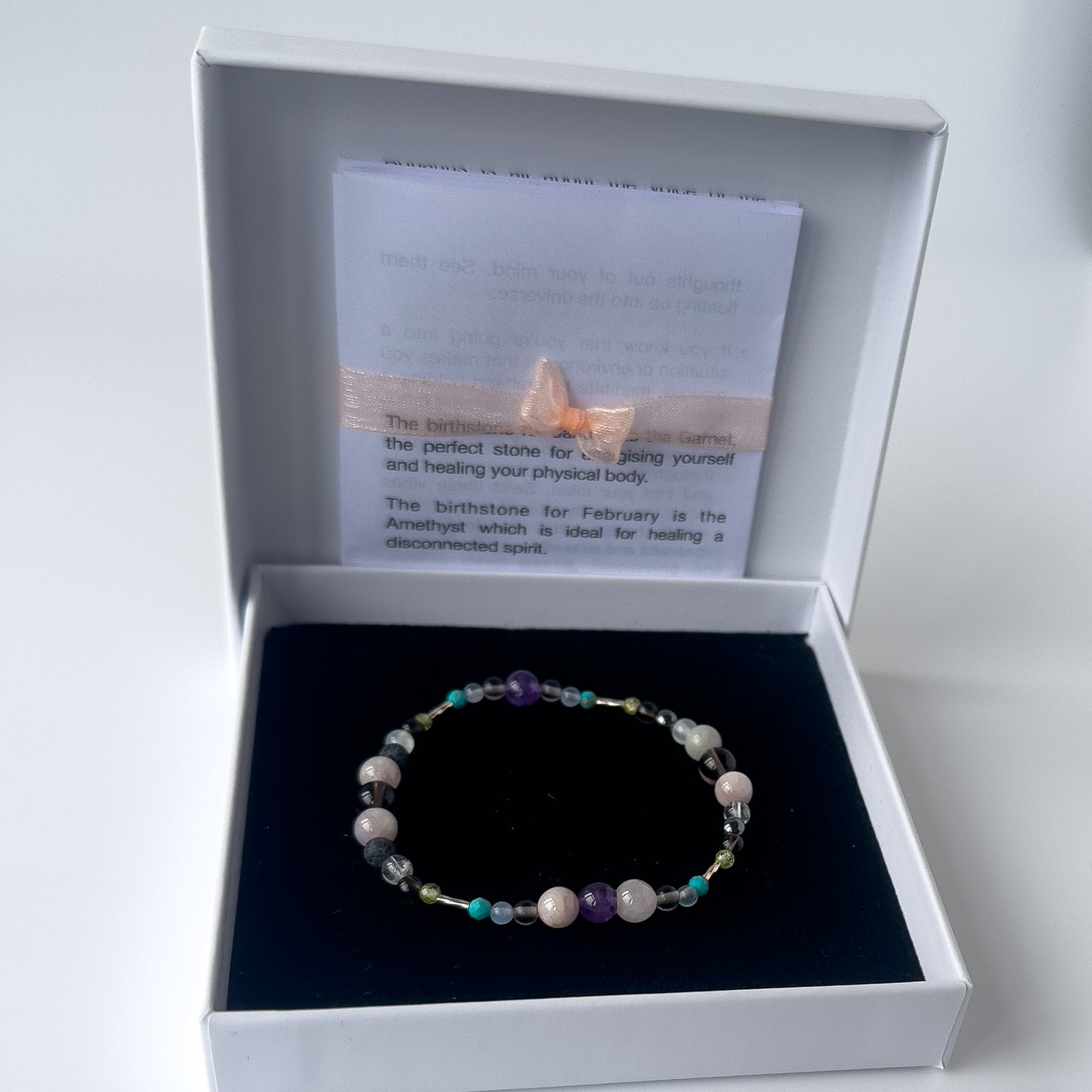 Scorpio Birthstone Healing Crystal bracelet for Calm & Anxiety Relief in gift box