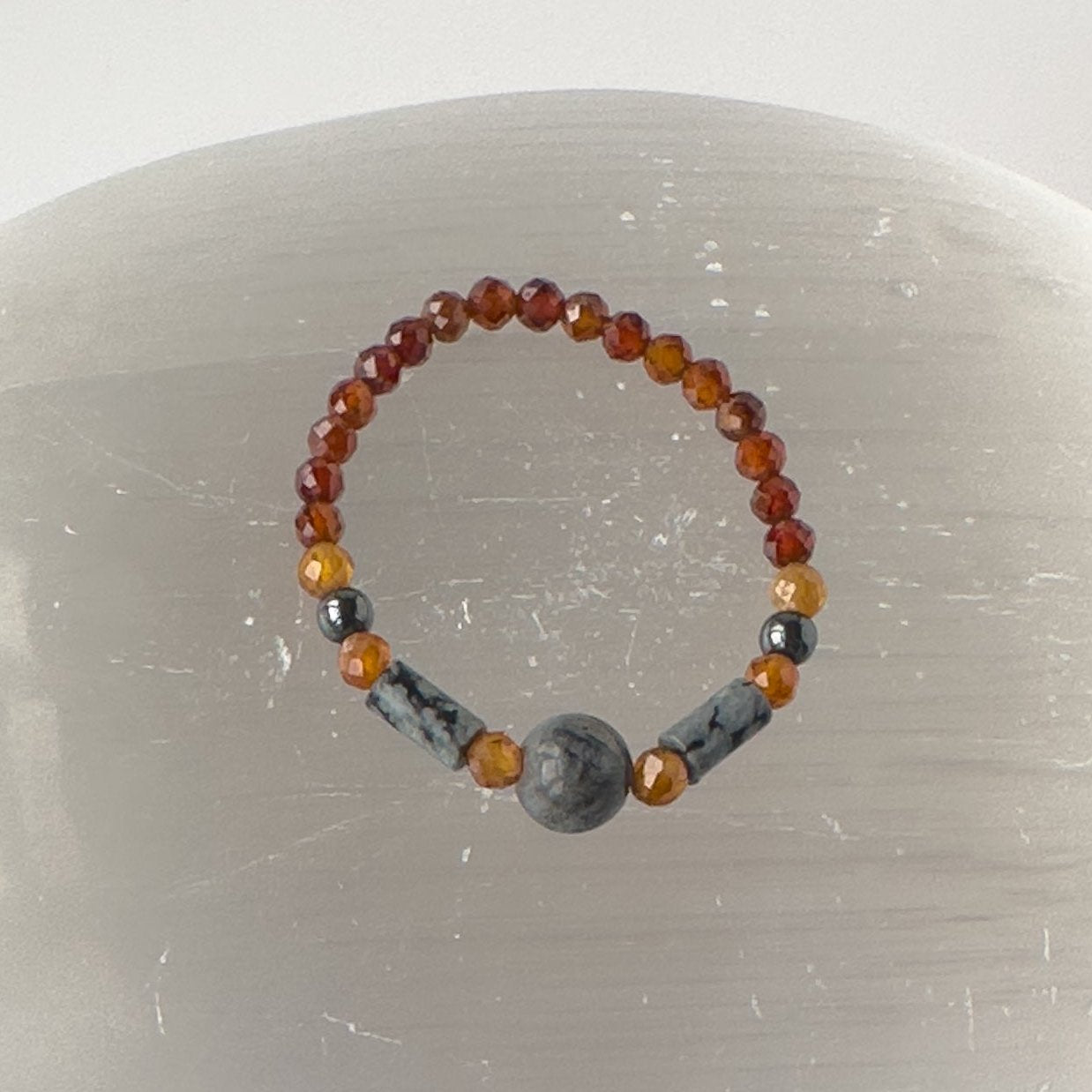 Scorpio birthstone Healing Crystal ring for Strength and Courage