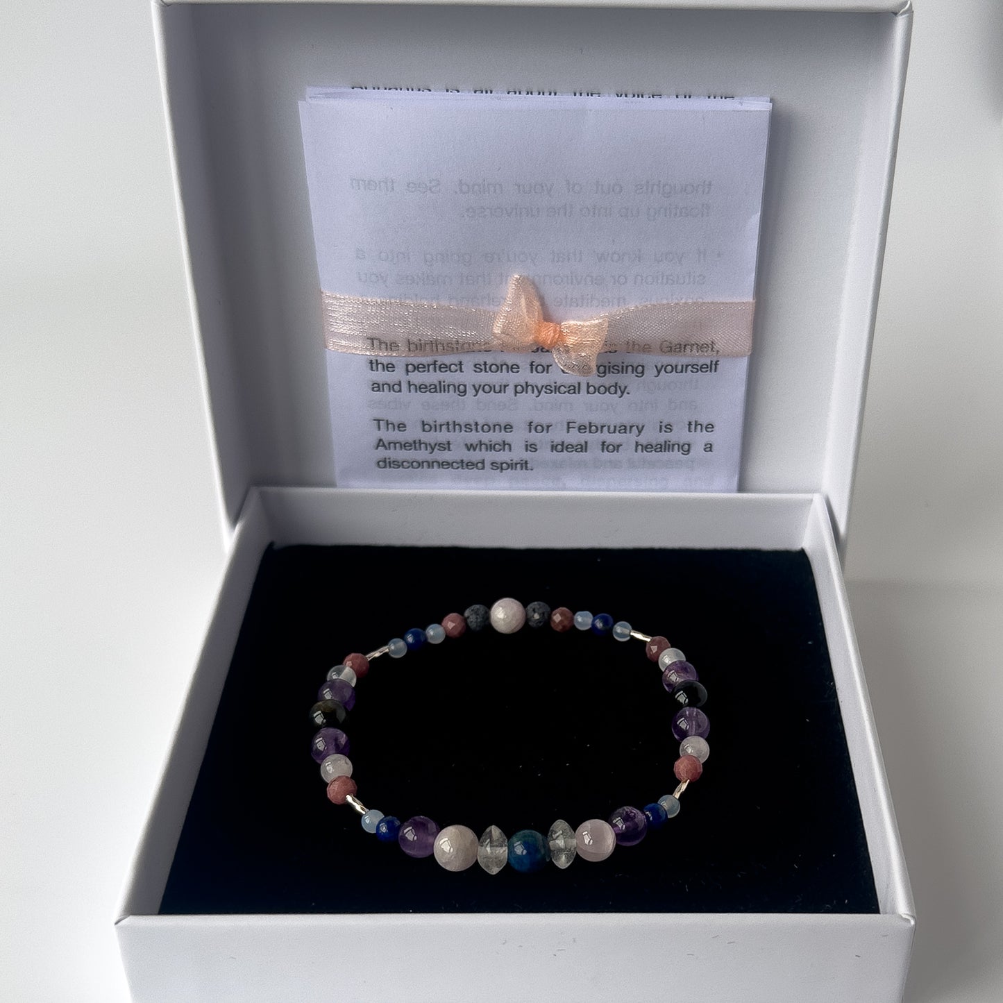 Taurus Birthstone Healing Crystal bracelet for Calm & Anxiety Relief in box
