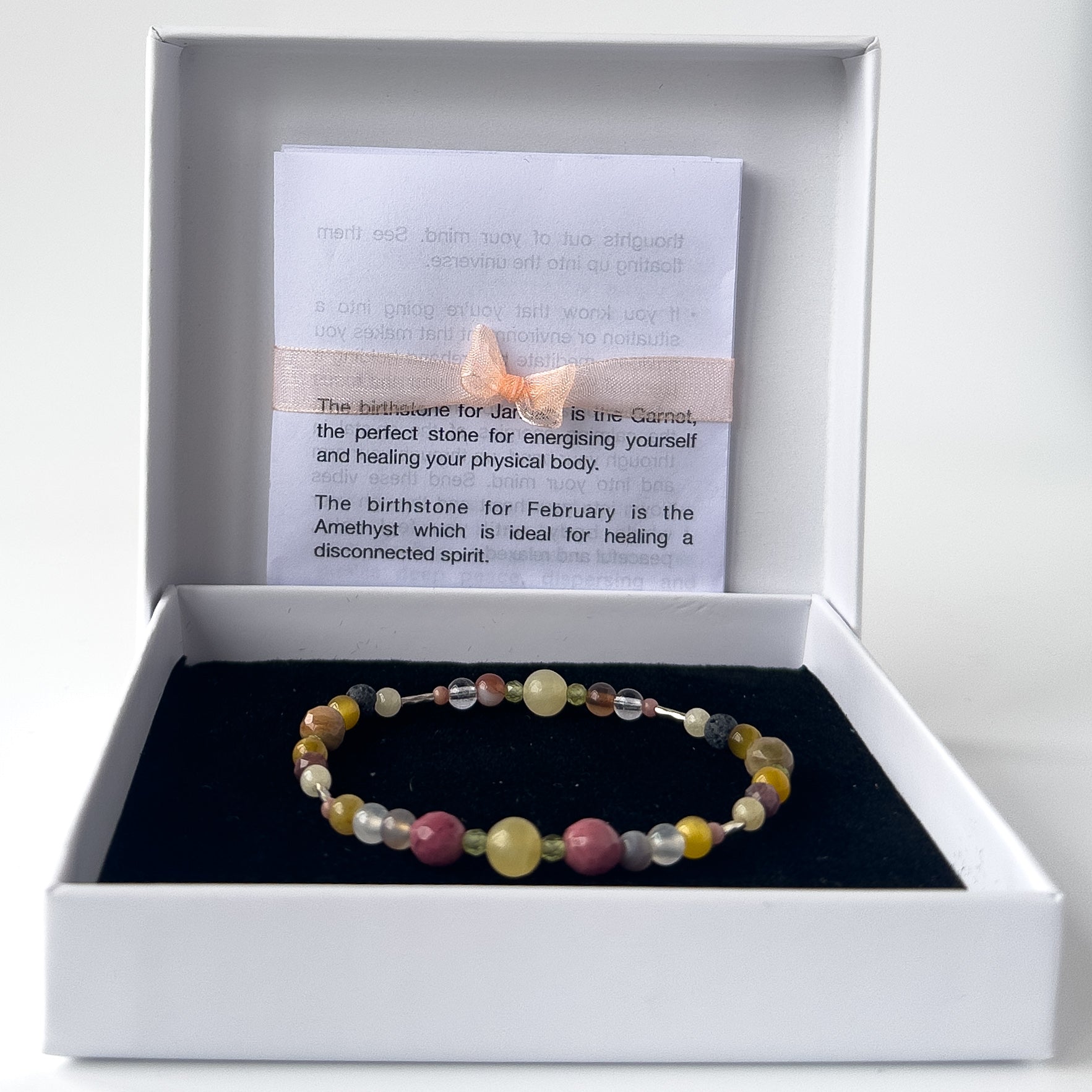 Taurus Birthstone Healing Crystal bracelet for Confidence and Self-esteem in gift box