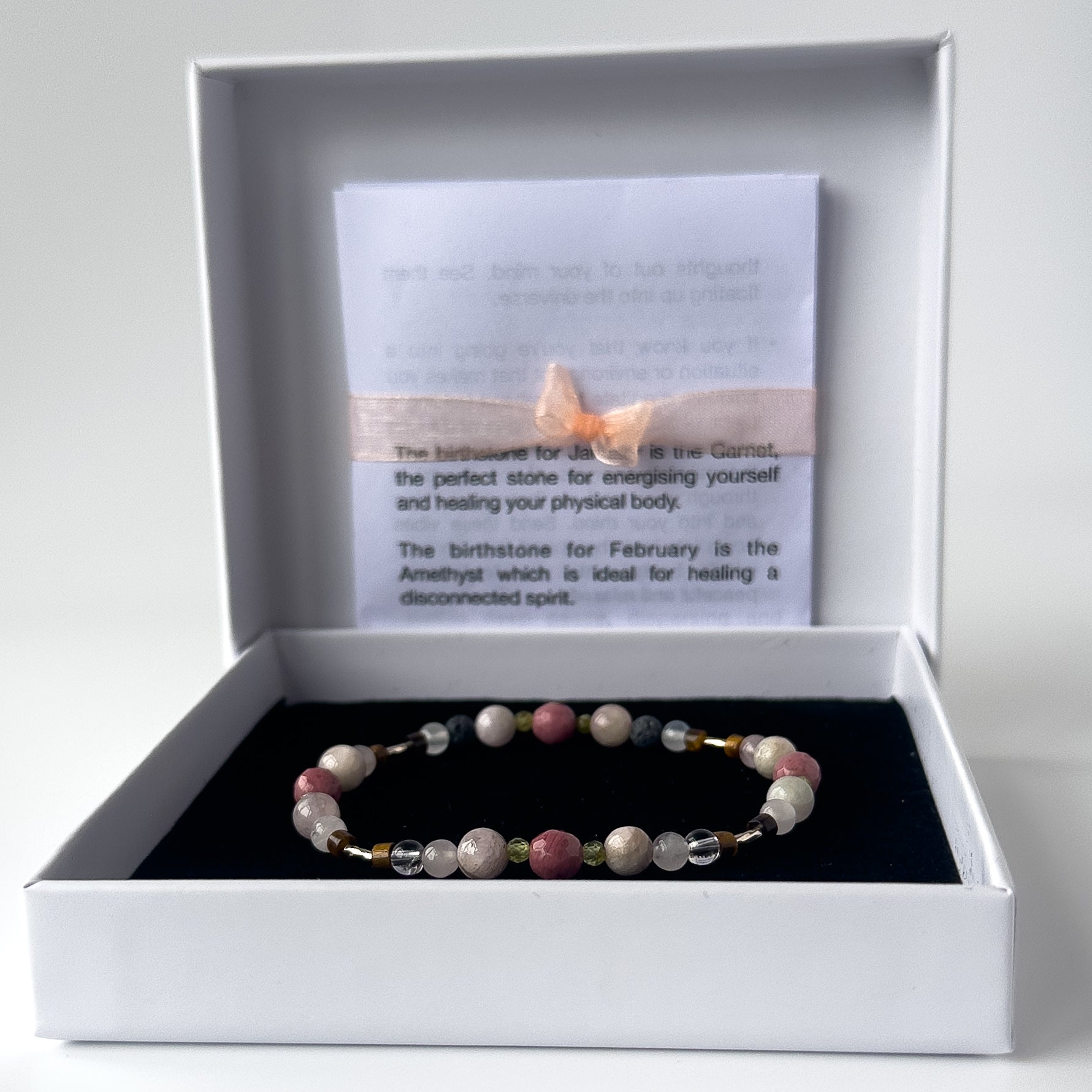 Taurus Birthstone Healing Crystal bracelet for Love and Compassion in box