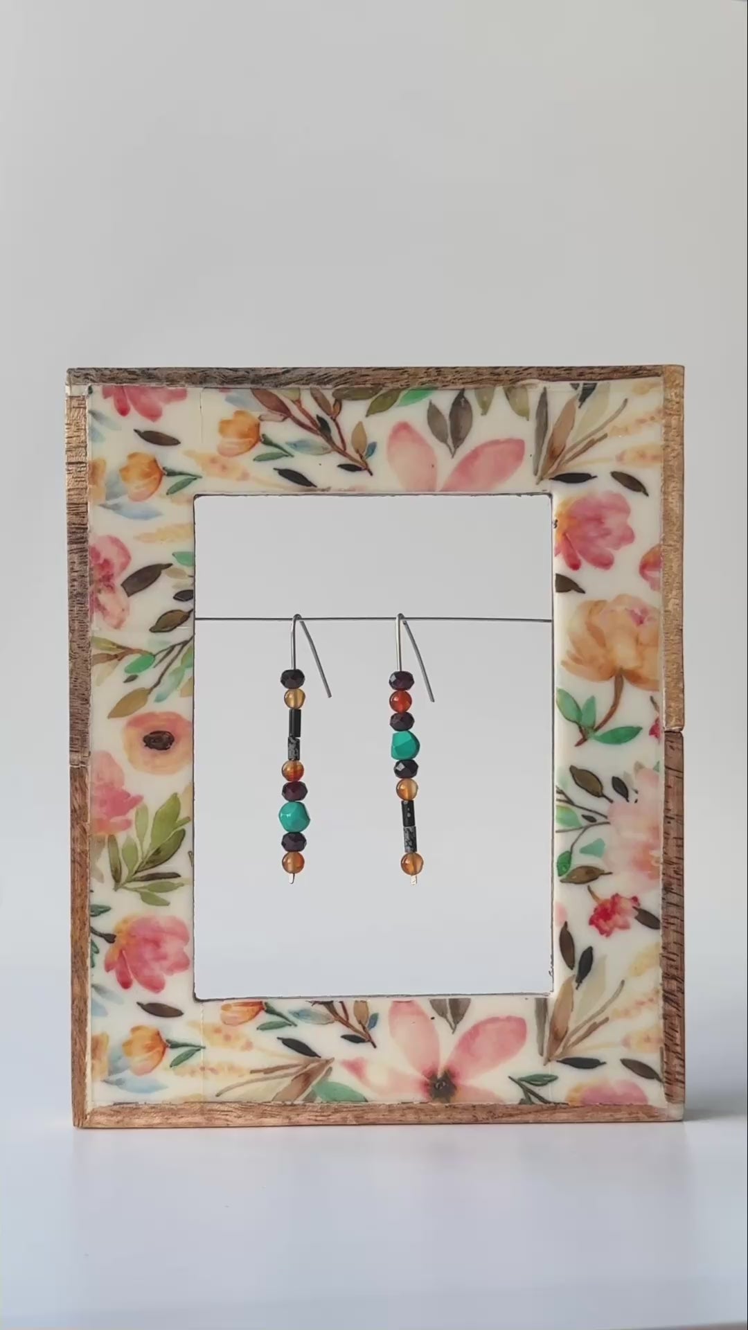 Video of Capricorn birthstone Healing Crystal earrings for Strength and Courage