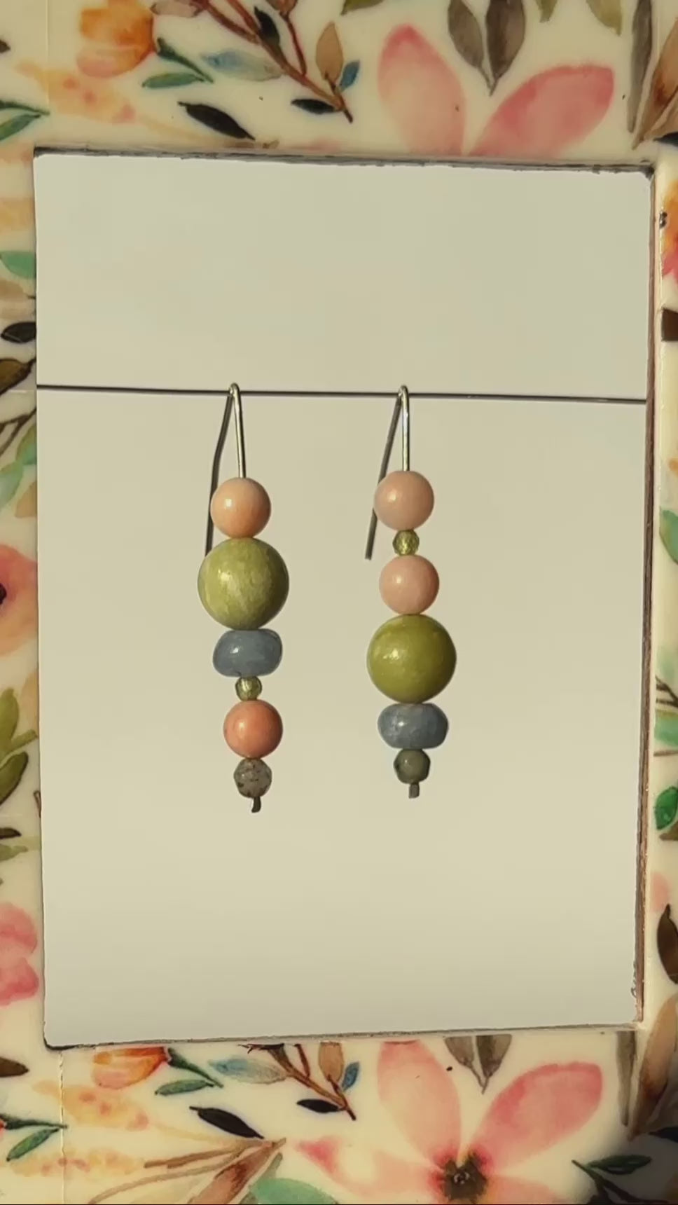 Video of Healing Crystal Leo earrings for calm and stress relief