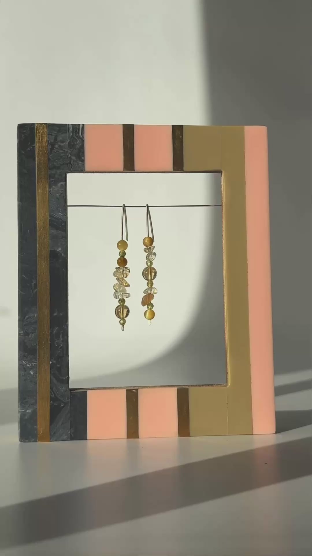 Video of Gemini Healing Crystal earrings for confidence and self-esteem