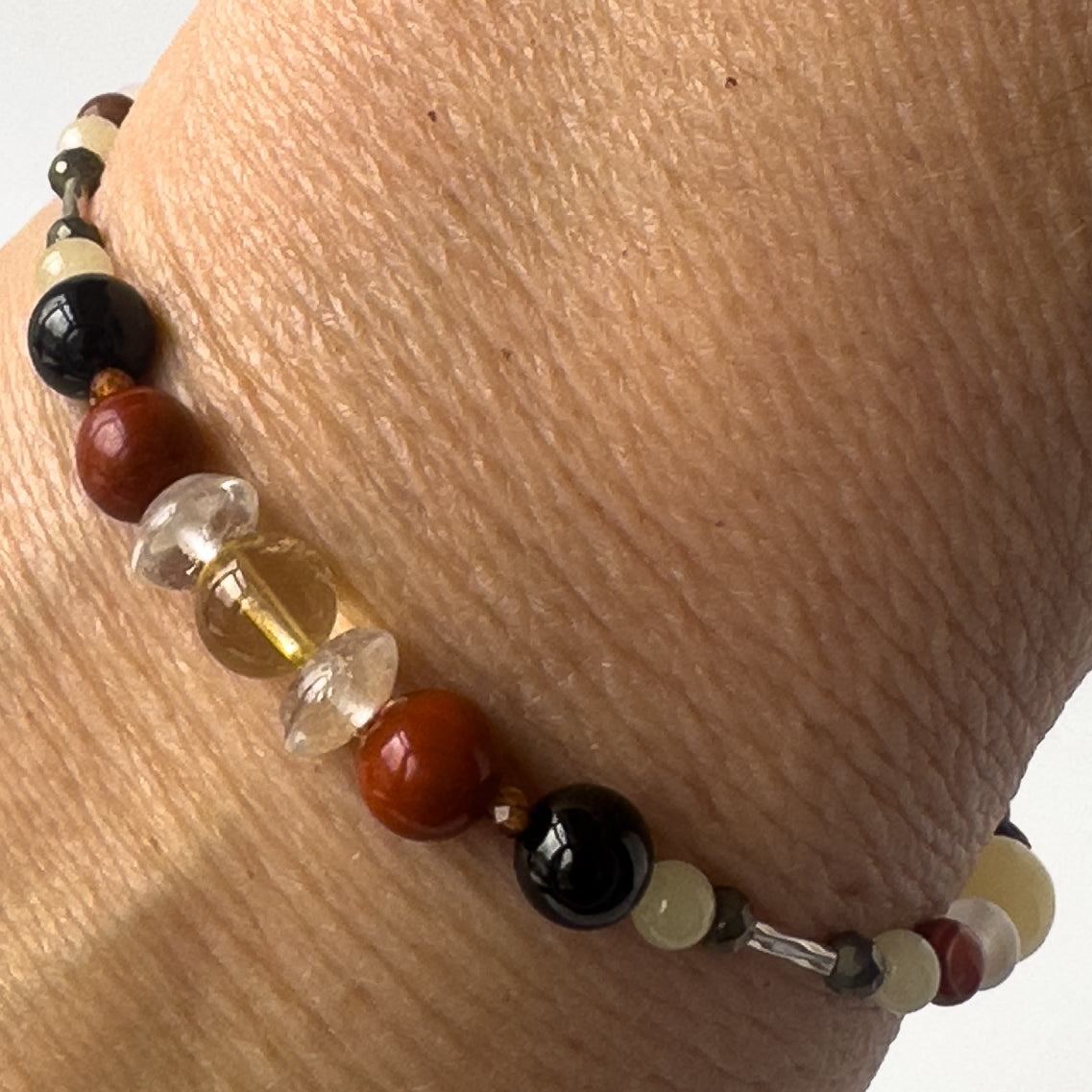 Aries Healing Crystal bracelet for Confidence on a wrist