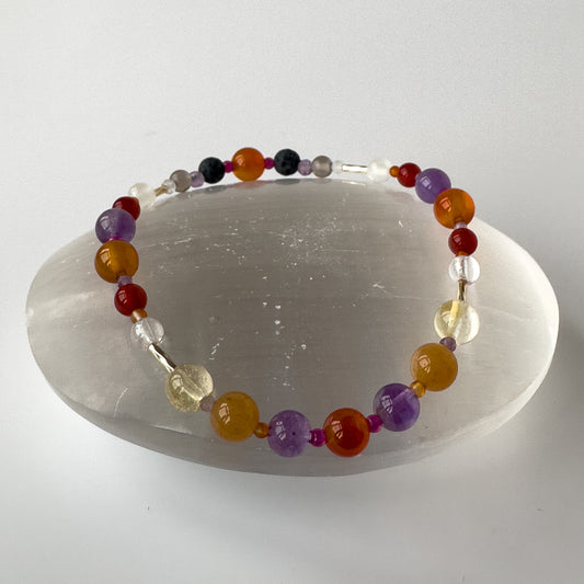 Aries Healing Crystal bracelet for Grief & Loss support