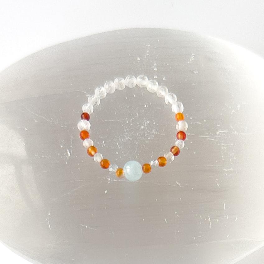 Courage birthstone Healing Crystal ring for Taurus or Aries