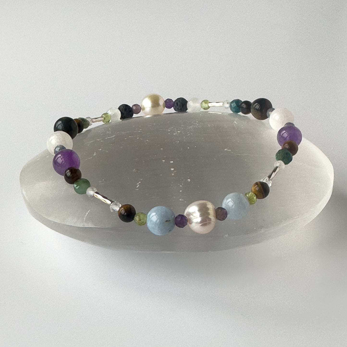 Gemini birthstone Healing Crystal bracelet for Calm & Stress relief