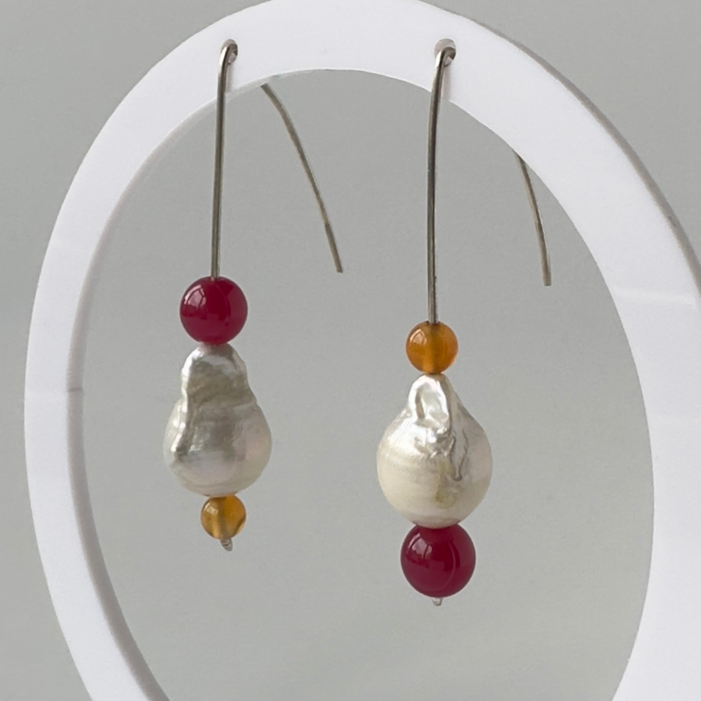 Healing Crystal & Sterling Silver Earrings for Strength & Courage