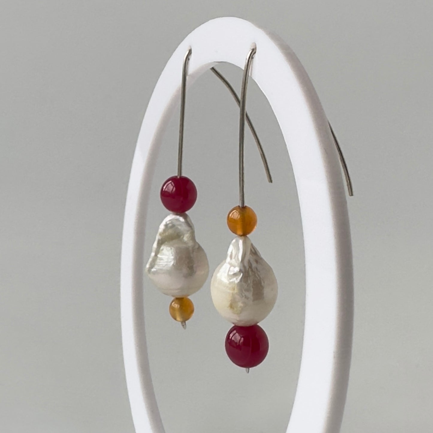 Healing Crystal & Sterling Silver Earrings for Strength & Courage