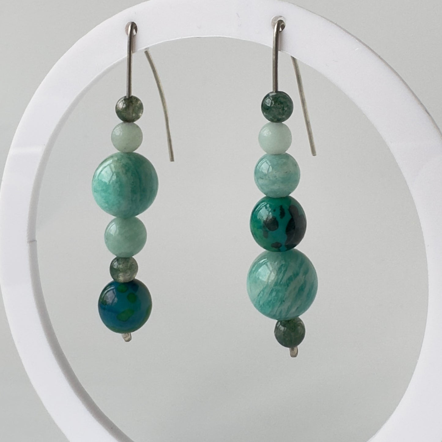 Healing Crystal & Sterling Silver Earrings for Stress Relief