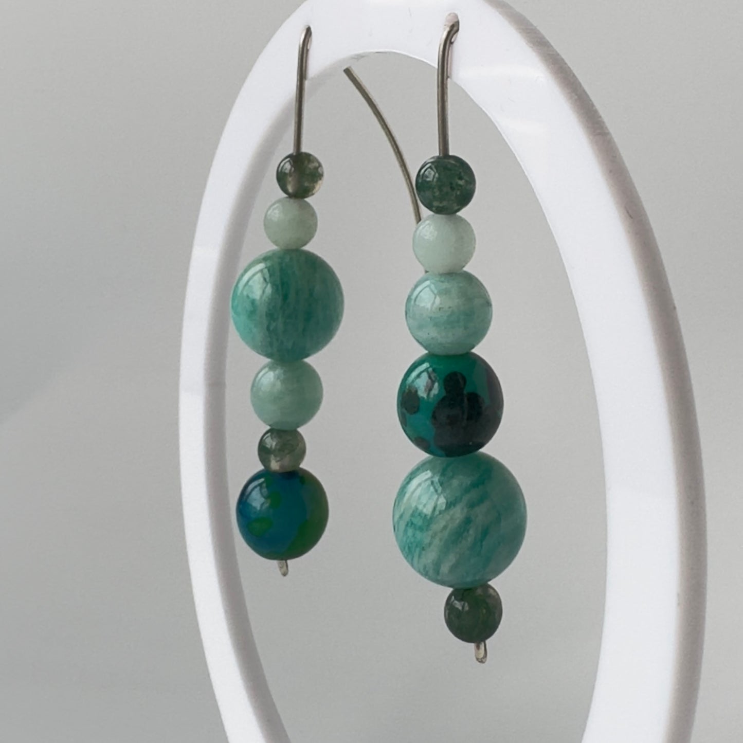 Healing Crystal & Sterling Silver Earrings for Stress Relief