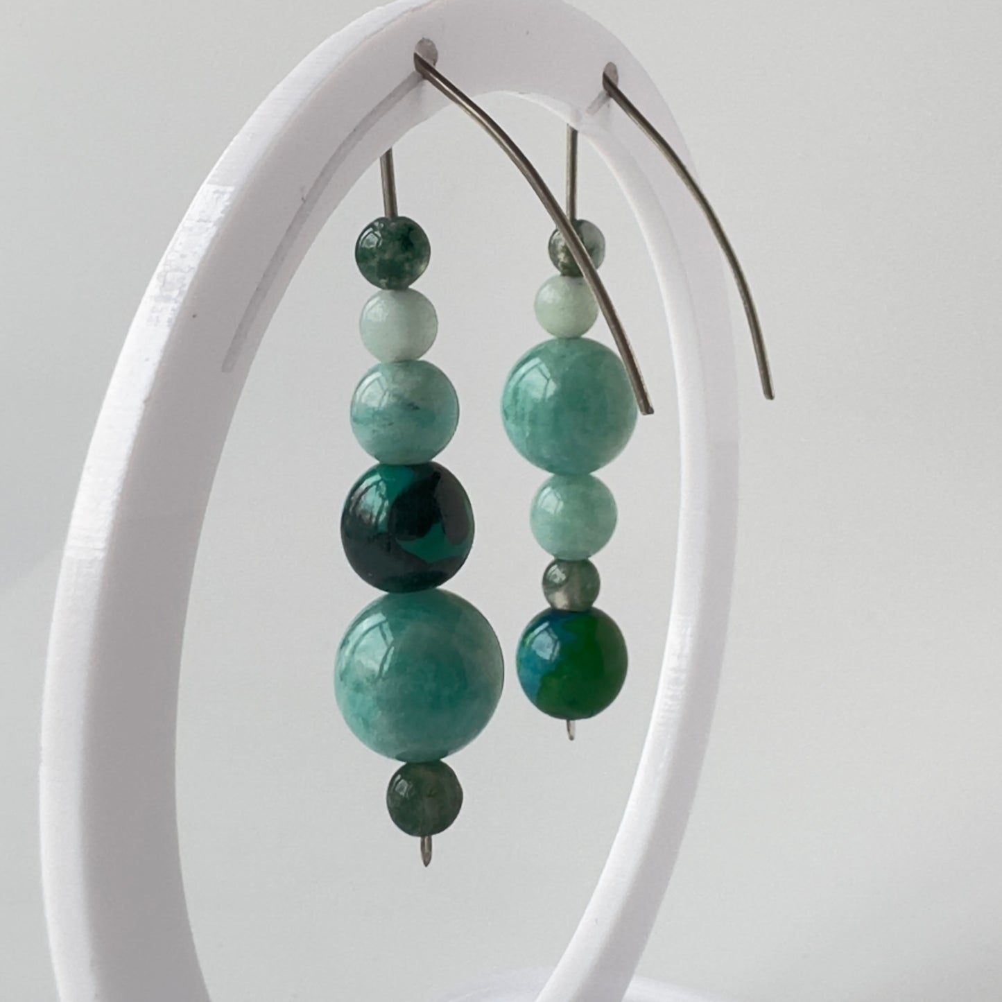 Healing Crystal & Sterling Silver Earrings for Stress Relief