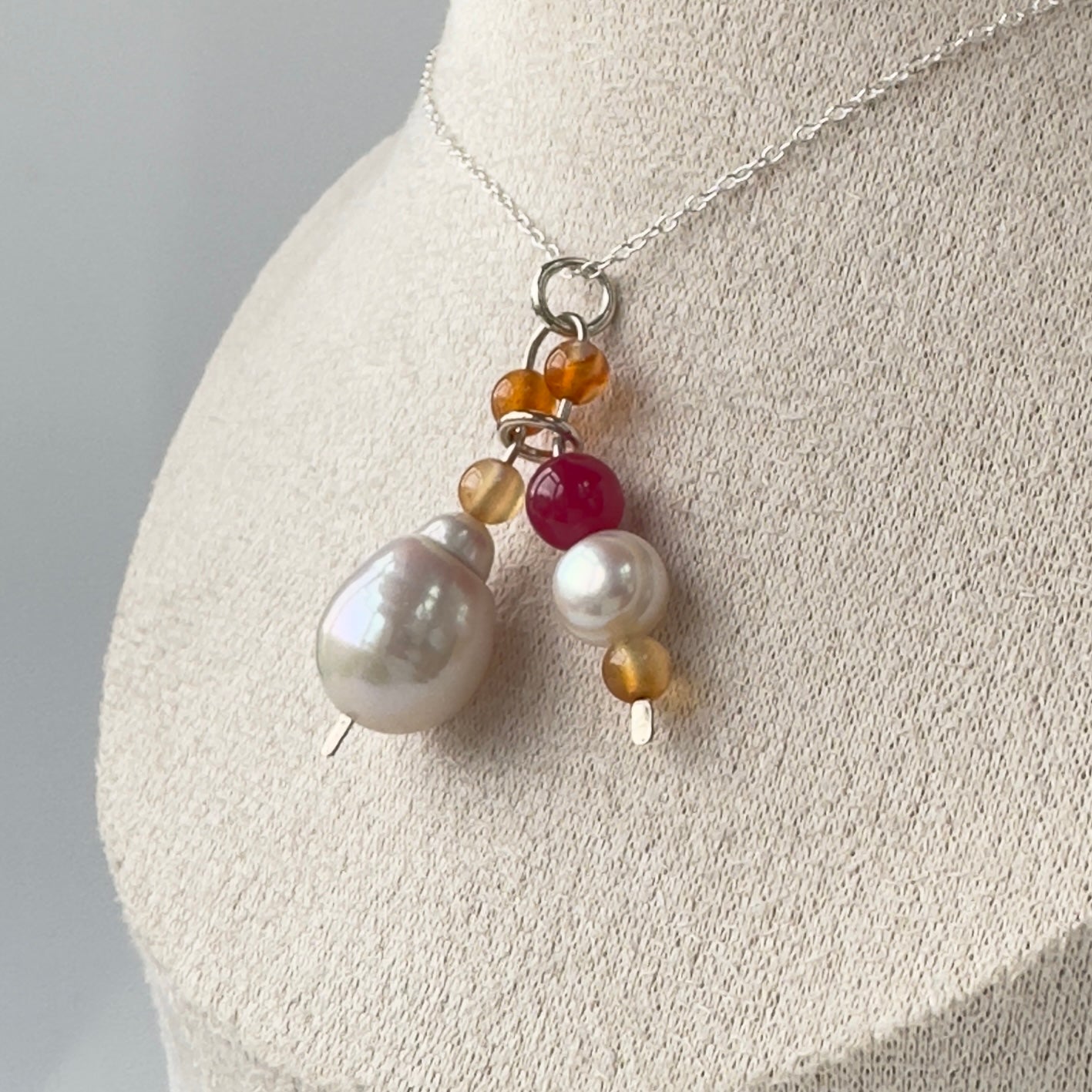 Healing Crystal & Sterling Silver Pendant for Strength and Courage with 18” chain