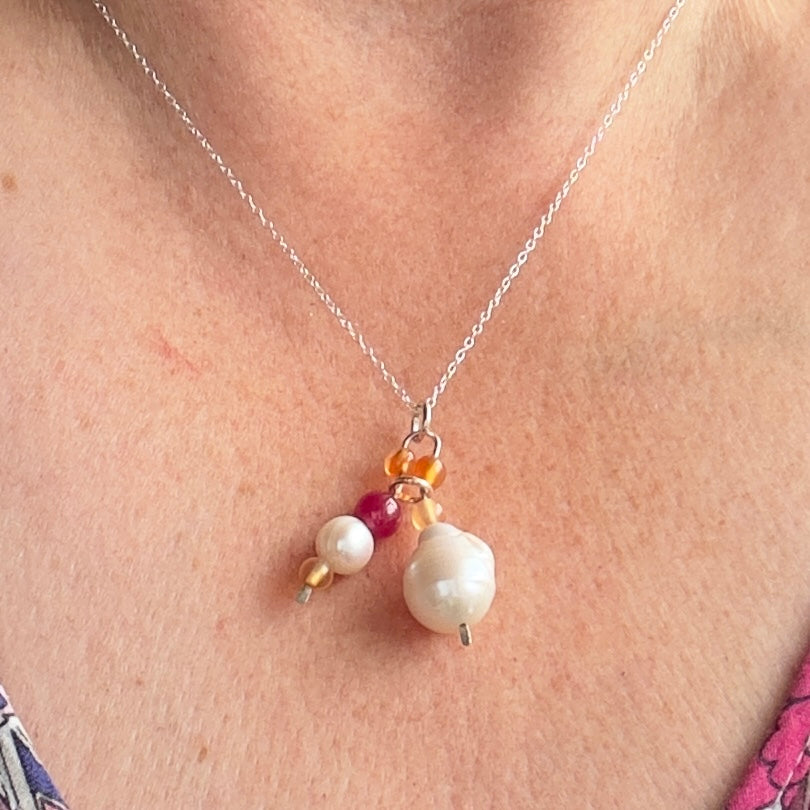 Healing Crystal & Sterling Silver Pendant for Strength and Courage with 18” chain