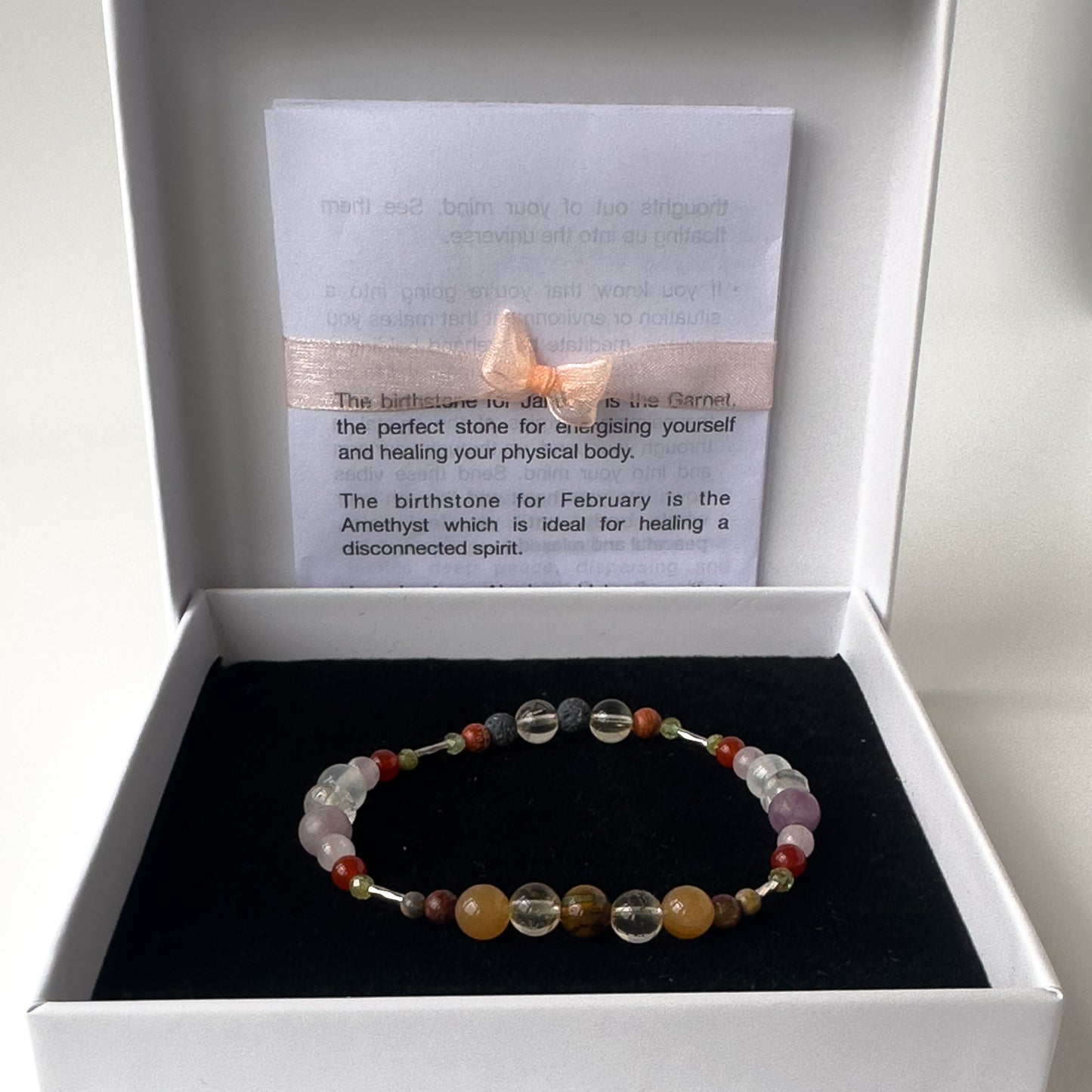 Libra Healing Crystal bracelet for Willpower in box